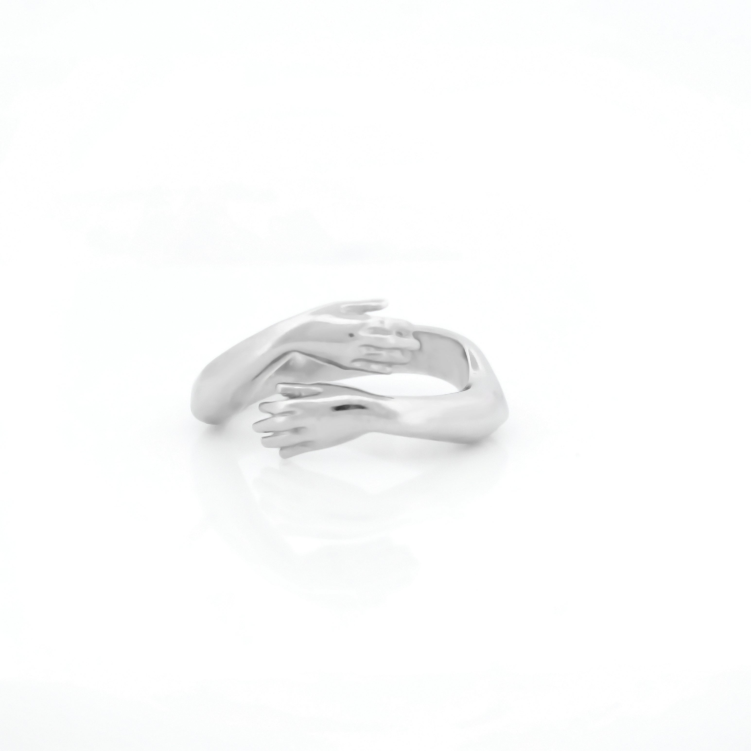 925 Sterling Silver Ring Classic Warm Hug Silver Gold Plated Adjustable Ring (Copy)